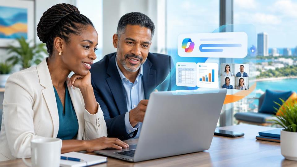 Business leaders exploring secure AI-assisted work with Microsoft Copilot.