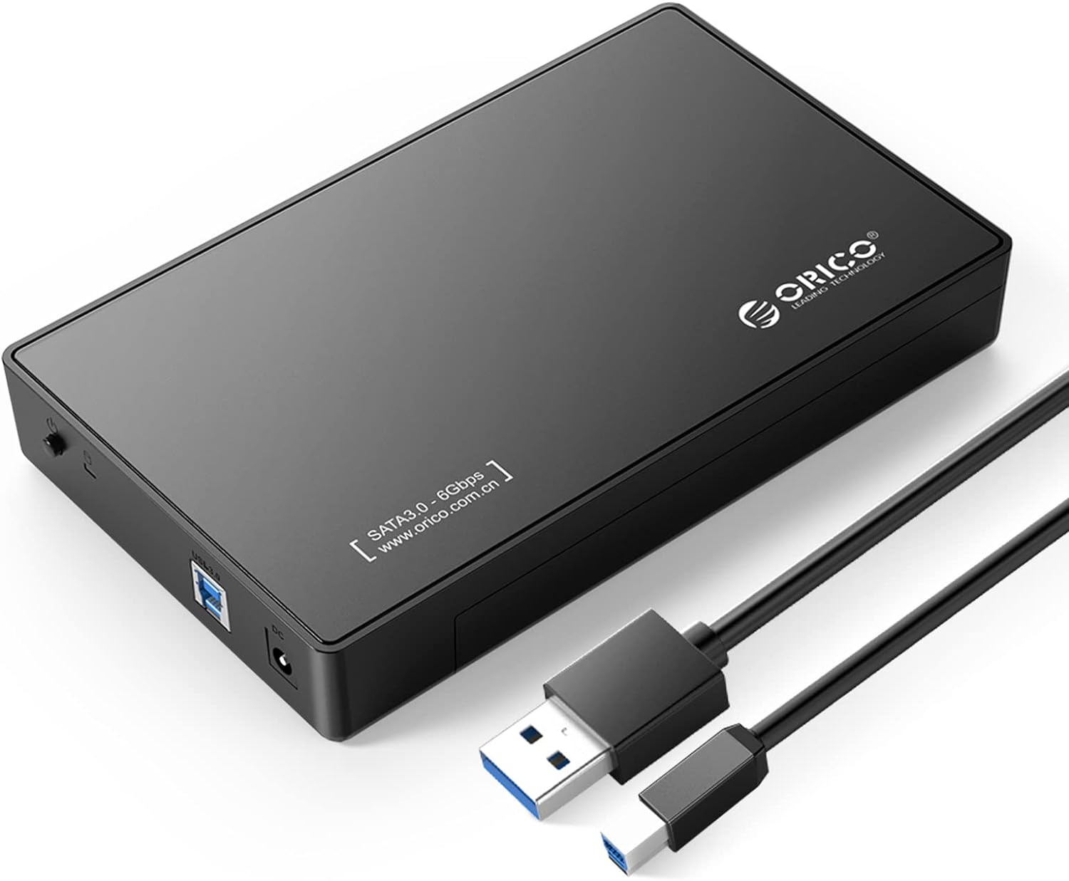 USB 3.0 External Hard Drive Enclosure for 3.5/2.5 Inch SATA Hard Drives/SSD Up to 20 TB, 3.5” Tool-Free HDD Enclosure with 12V/2A Power Supply and UASP Acceleration