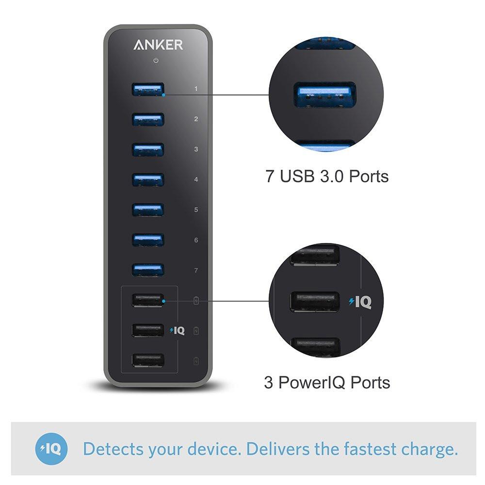 10-Port USB 3.0 Hub 3 PowerIQ - Mango BVI