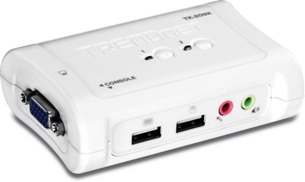 TRENDnet 2-Port USB KVM Switch and Cable Kit with Audio