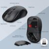 Ergonomic Wireless Computer Keyboard with Phone Tablet Holder, Silent Mouse with 6 Button, Compatible with MacBook, Windows (Black) - Image 4