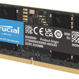 Crucial RAM 16GB DDR5 4800MHz CL40 Laptop Memory CT16G48C40S5