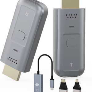 Wireless HDMI Transmitter and Receiver, 100ft/30m 4K Decode 1080P Output Wireles HDMII Extender Kit, Plug & Play