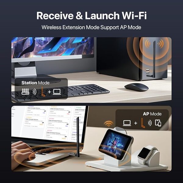 AX900 USB WI-FI & Bluetooth 2 in 1 Adapter USB Dongle for Desktop PC - Image 7