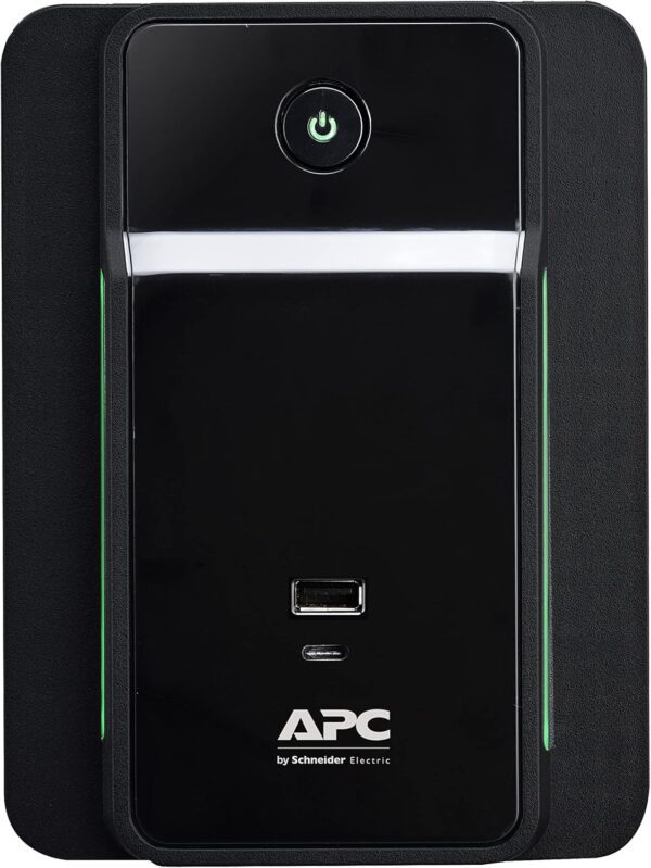 APC UPS 900VA Line Interactive Battery Backup, BVK900M2 Backup with AVR, 2 USB Charging Ports (Type C/Type A), Back-UPS Uninterruptible Power Supply Black