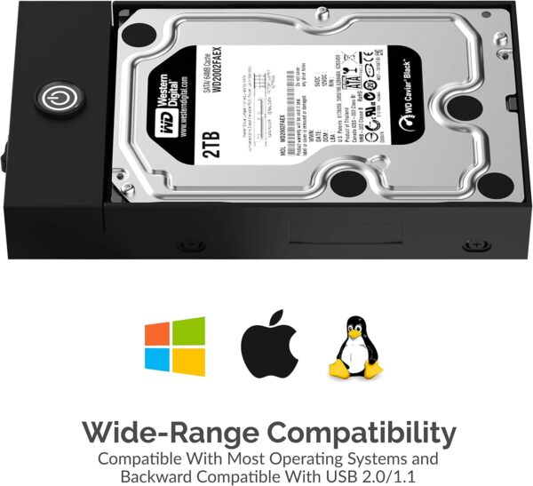 USB 3.0 Enclosure for 2.5” & 3.5” SATA HDD/SSD - External Hard Drive Case - Image 7