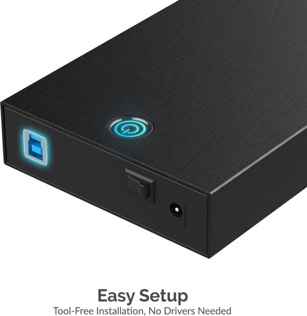 USB 3.0 Enclosure for 2.5” & 3.5” SATA HDD/SSD - External Hard Drive Case - Image 2
