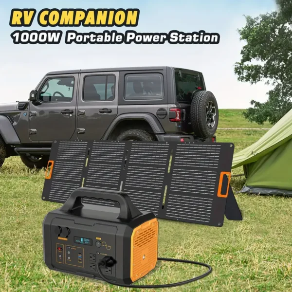 Solar Portable Power Bank 1000W With Lithium Battery Backup - Image 4