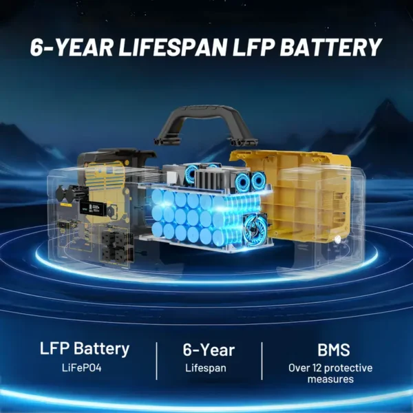 Solar Portable Power Bank 1000W With Lithium Battery Backup - Image 5